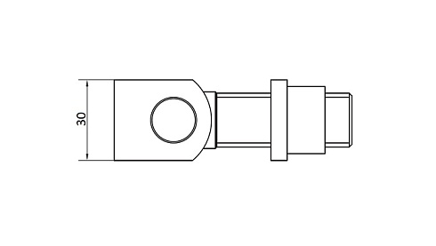 Комплектующие для распашных ворот Петля CAME H 18 регулируемая с гайкой, 42-68 мм, М18, приваривание в Каховке